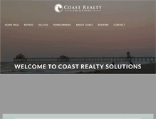 Tablet Screenshot of coastrealtysolutions.com
